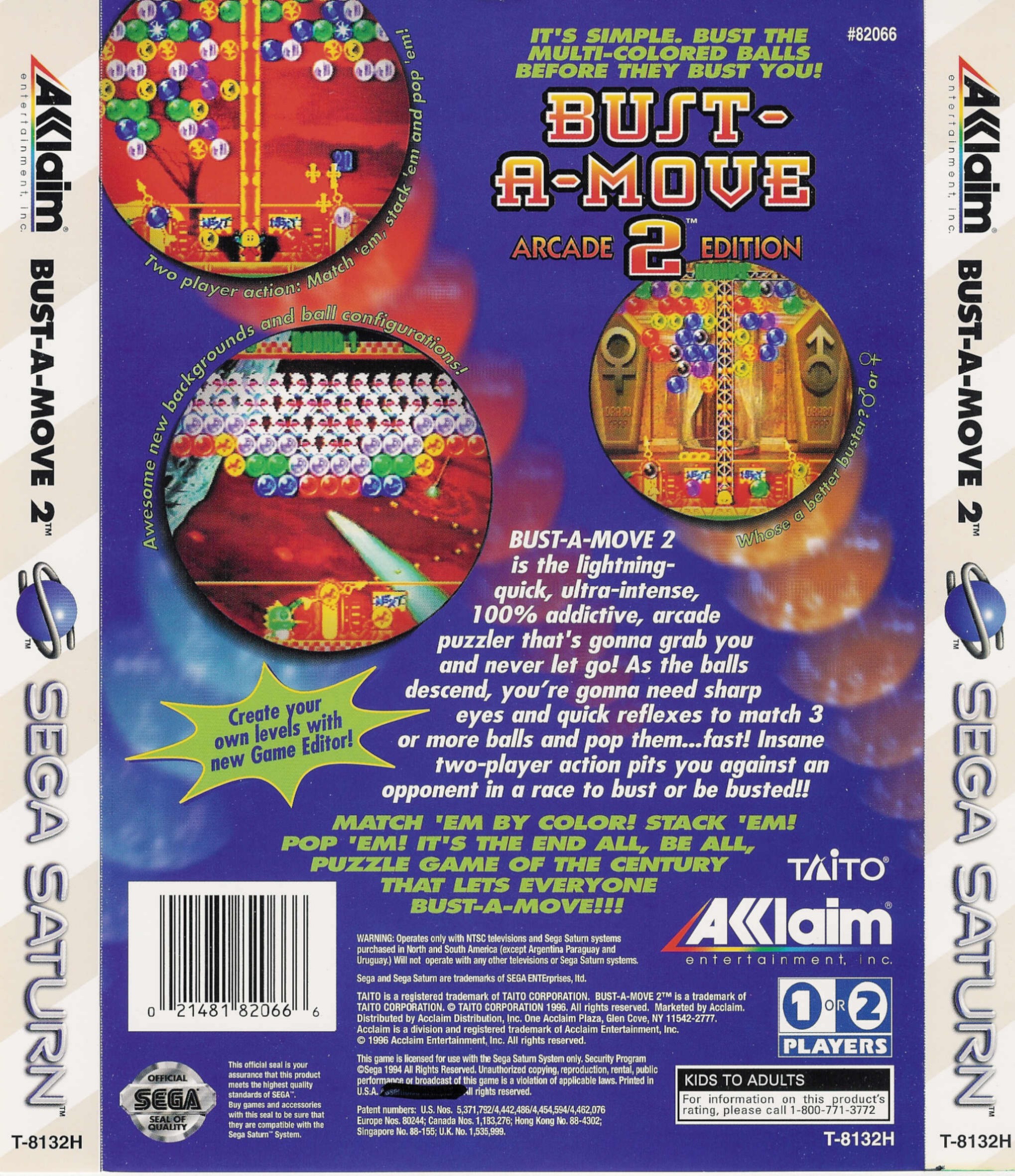 Sega Saturn B Bust A Move 2 U Game Covers Box Scans Box Art CD Labels