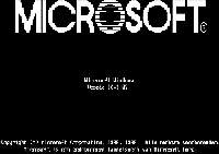 MS Windows v1 Boot Up Screen