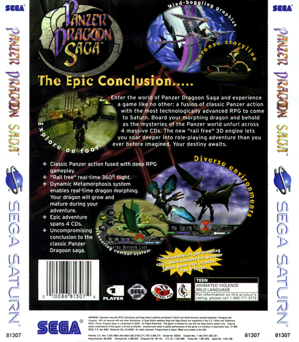 Playmag magazine spécial SEGA SATURN hors série - Panzer Dragoon jeux