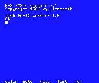 MSX Boot Up Screen
